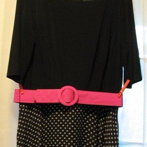 Jessica Howard Black Polka Dot Dress 14